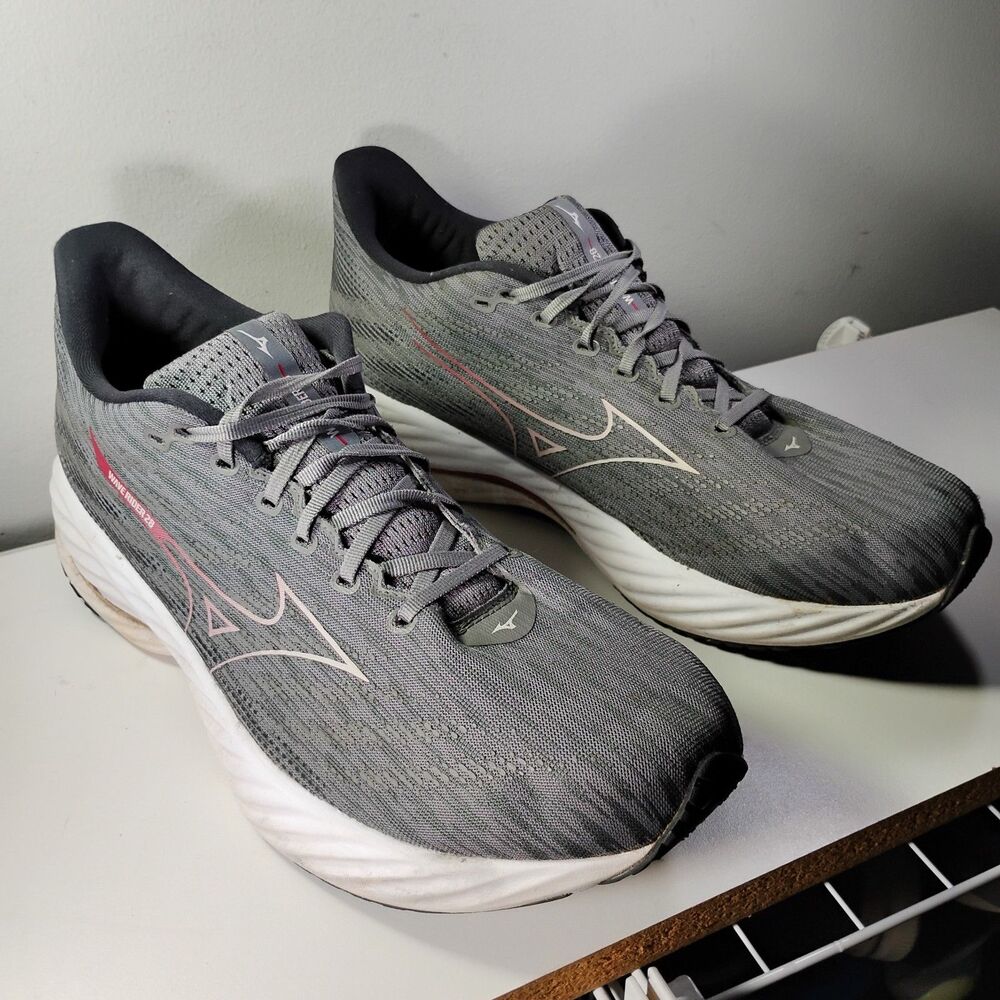 Mizuno Wave Rider 28 Mens US 15 Quiet Shade Running Shoes Athletic Performance